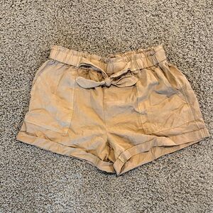 Aerie Tan Cargo Shorts Relaxed Fit